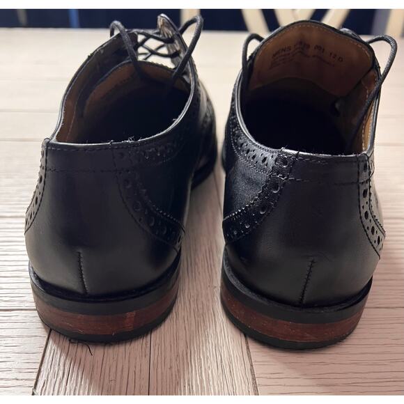 Florsheim men\'s leather black wingtip oxford lace up dress shoes. ‎ Sz 12D main image 4